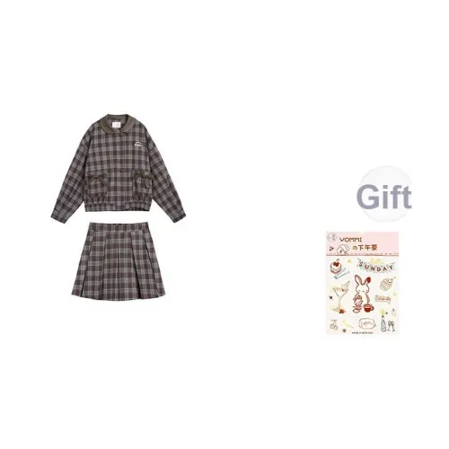 ZIHAN Кофейная клетка Женские Повседневные костюмы