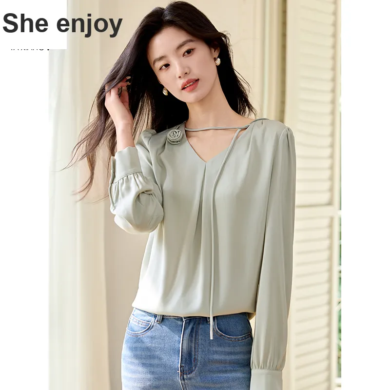 She Enjoys Shirt Women's Jade Green-3