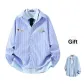 Light Blue Striped+Light Blue[Shirt]
