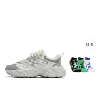 FILA Fern2 Coverage Wear Resistant Breathable Low Top Casual Shoes Women's White Gray