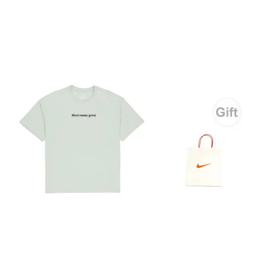 Nike T-Shirts Men Aqua Blue T-Shirts+Gift Bag