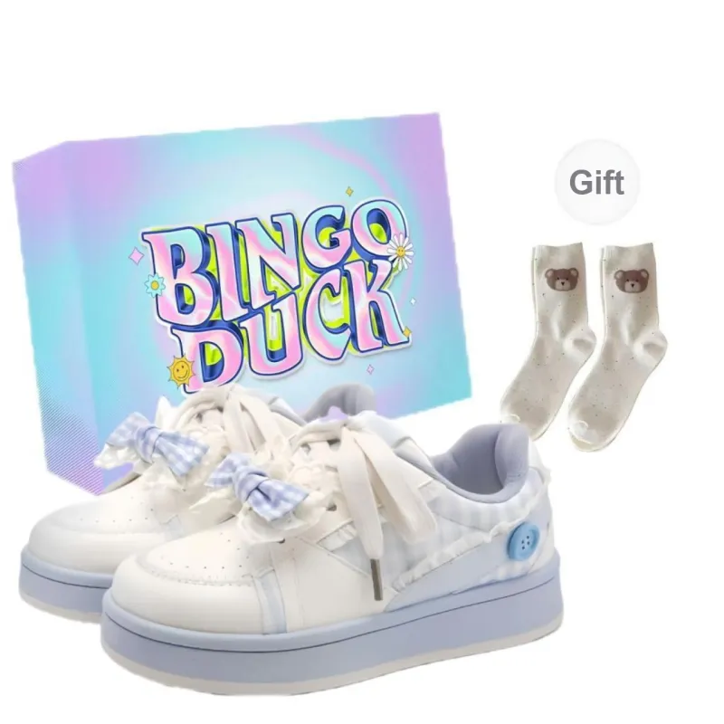 BINGO DUCK Slip Resistant And Breathable Low Top Skateboard Shoes Women's-8