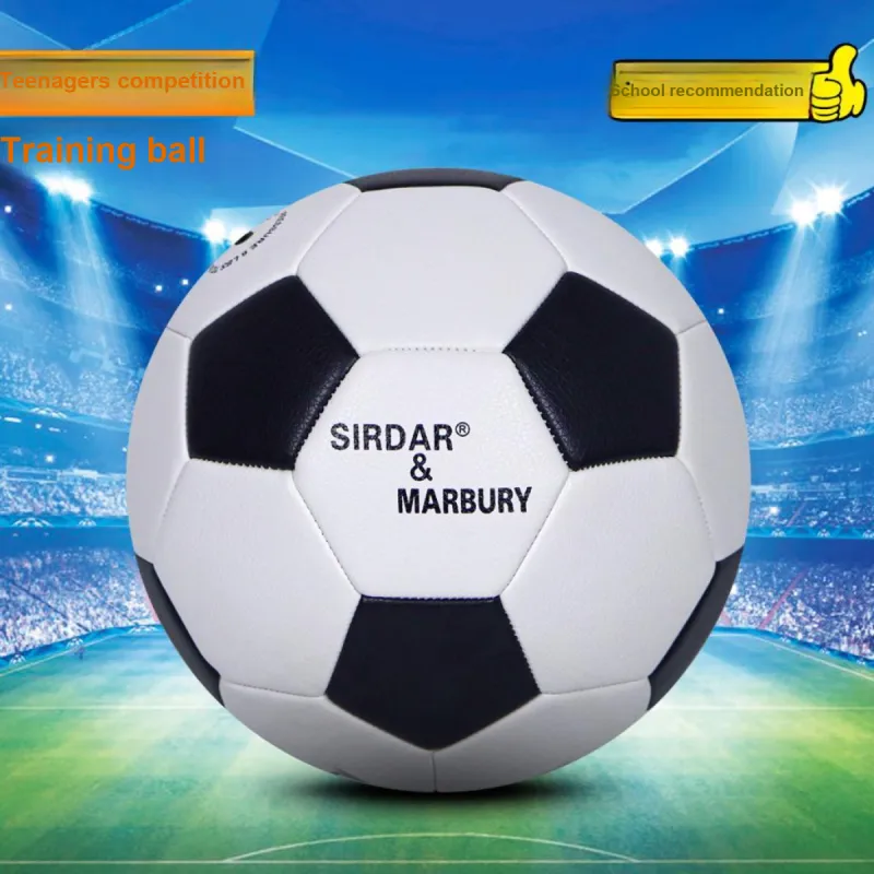 SIRDAR Size 4 5 Size Soccer PVC Machine Stitched Soccer Ball Unisex Black White-6