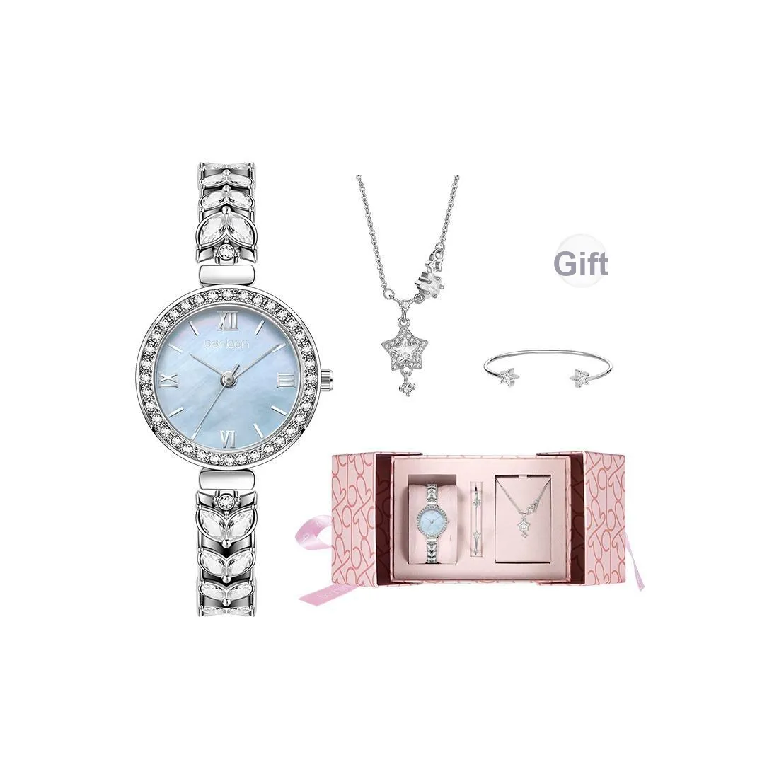 BENKEN Ocean Star Collection Кварцевый механизм механизм ремешок из сплава женские часы синий циферблат