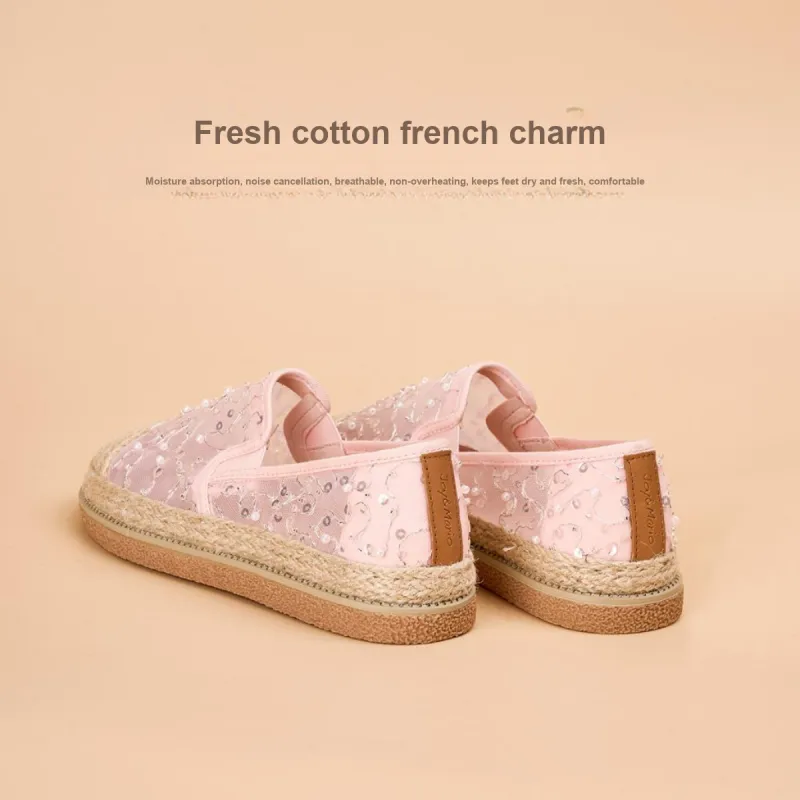 Joy&Mario Espadrilles Women's Pink/Beige Yellow-7