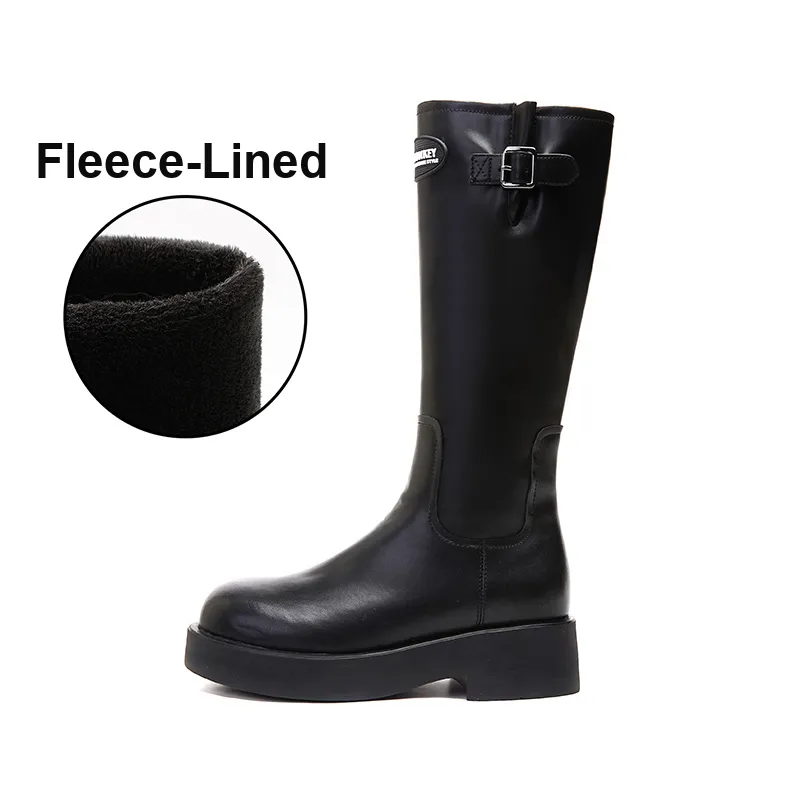 MALEMONKEY Knee-high Boots Women's Black-7