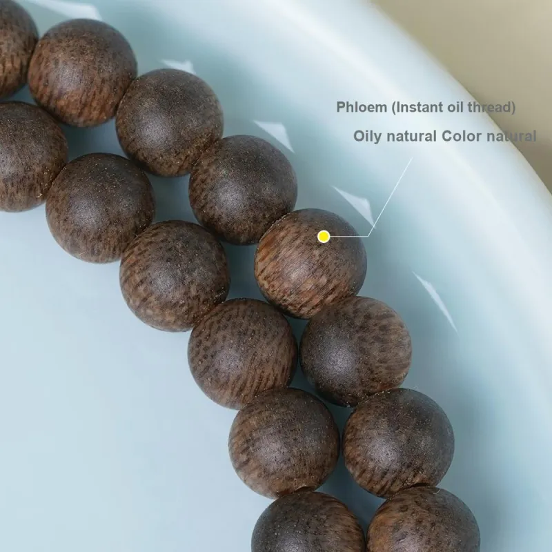 FANGYUANXIAOFU Agarwood Precious Wood Bracelets Unisex-3