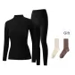 [Black Set]·100% cotton Half-Turtleneck