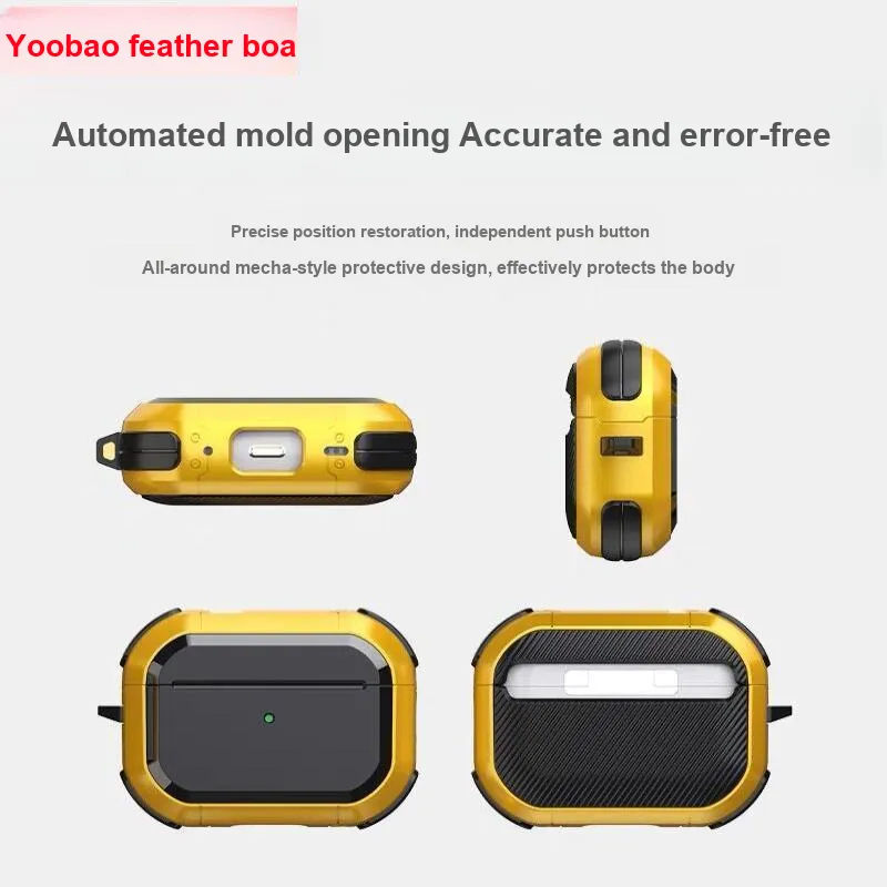 Yoobao Compatibility AirPods1/2/3 TPU Upgraded Airbag Protective Matte With Impact Resistant Features Headphone Cases-2