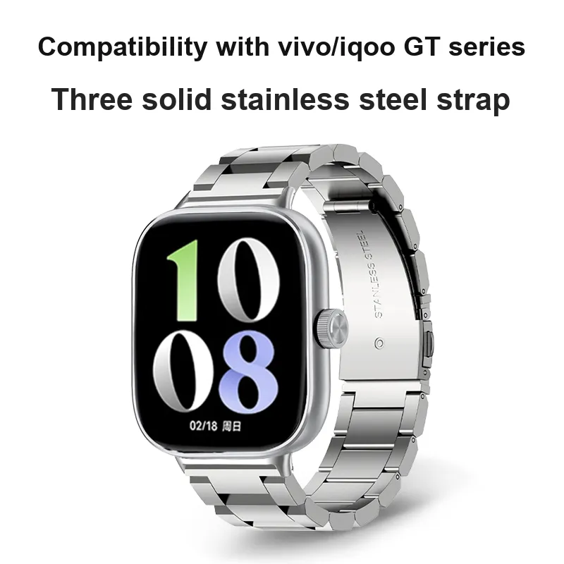 FZRT Vivo Compatibility Watch Band Metal Stainless Steel Strap Stainless Steel Material-4