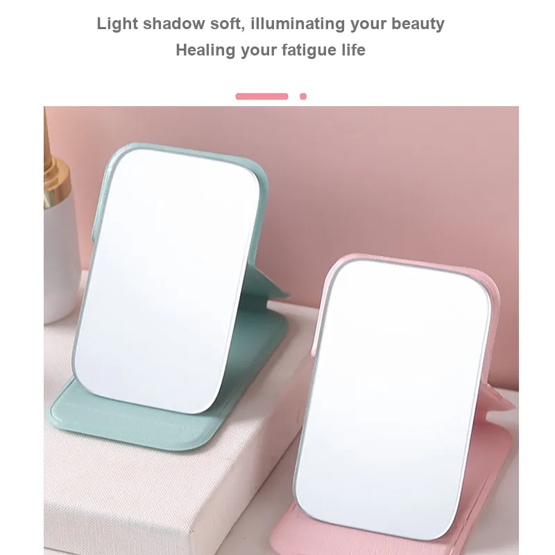 Future Maple Portable Pocket Square With Comb Foldable Makeup Mirror-2