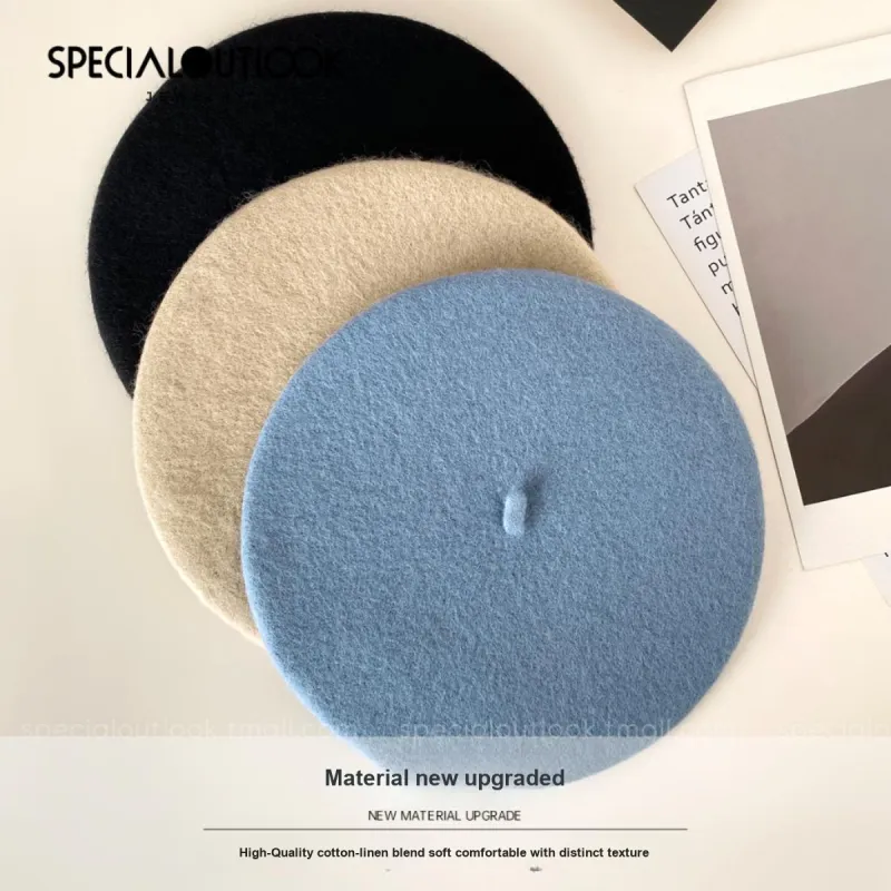 Specialoutlook Cotton-Linen Blend Berets Women's-3