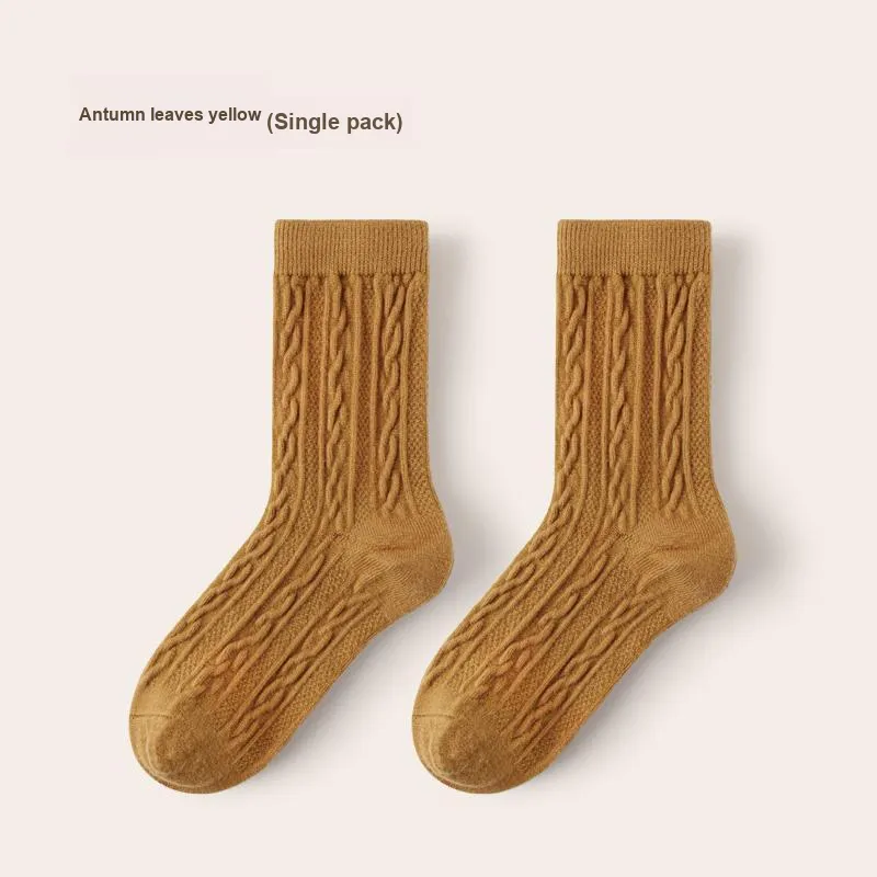 Caramella Mid Calf Socks Women's 1 Pack Solid Color-41