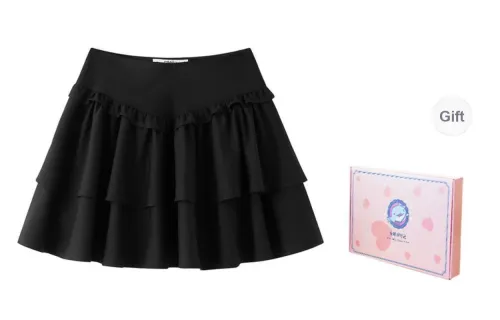 Tokyo Season Casual Short Skirts Spring And Fall Women's Gift Box Set Black Gray
