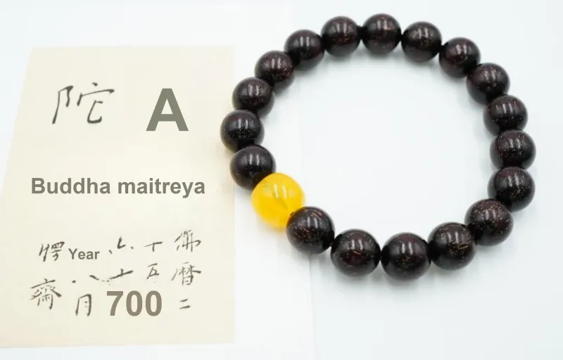 PAUL COSTELLOE Pterocarpus Beaded Bracelet, Fortune Beads Unisex-5