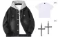 Black (Comes with Short-Sleeved T-Shirt+Gift Box Set Necklace)