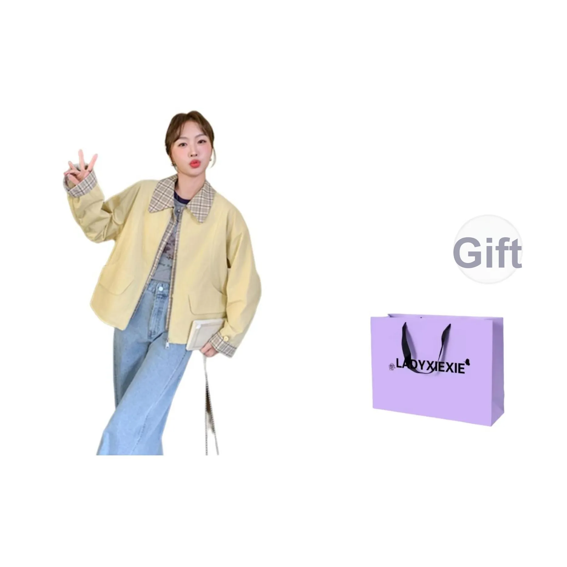 LADYXIEXIE Cropped Coat Women's