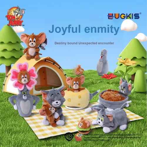 HUGKIS Радость Enemies Коллекция Том и Джерри Мягкая игрушка Mystery Коробка Слепые коробки Один Mystery Коробка Целая коробка 6 шт