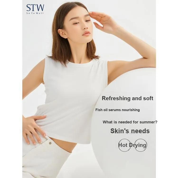 STW．SOTOWELL Lyocell Tencel Tank Top Women's-2