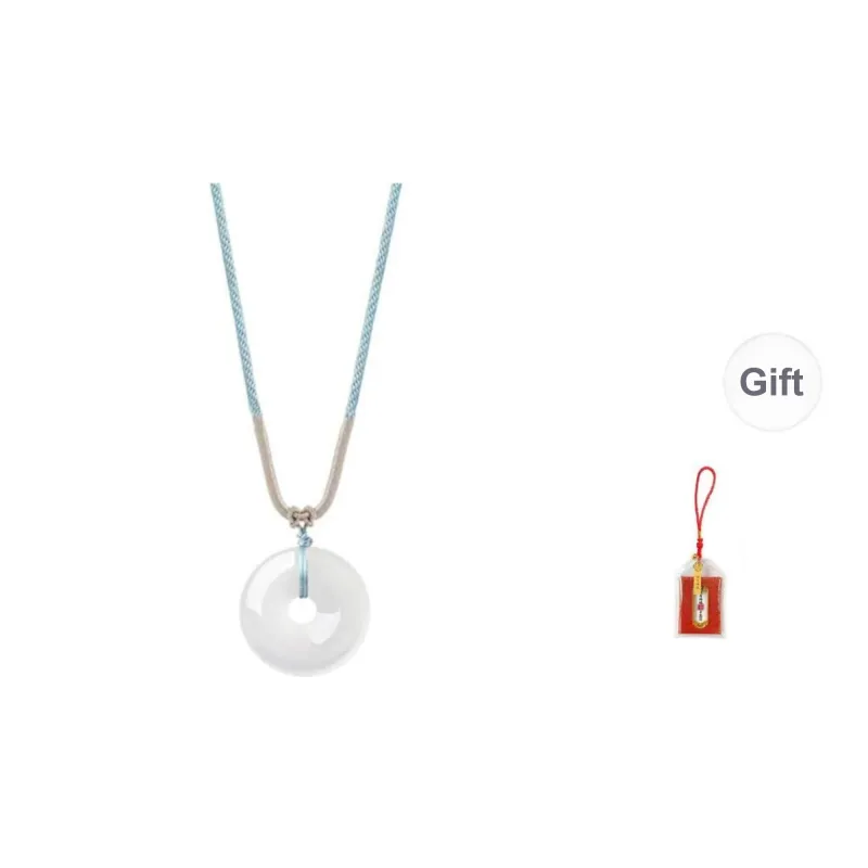 LUXLINE Natural Chalcedony Necklaces Unisex-0
