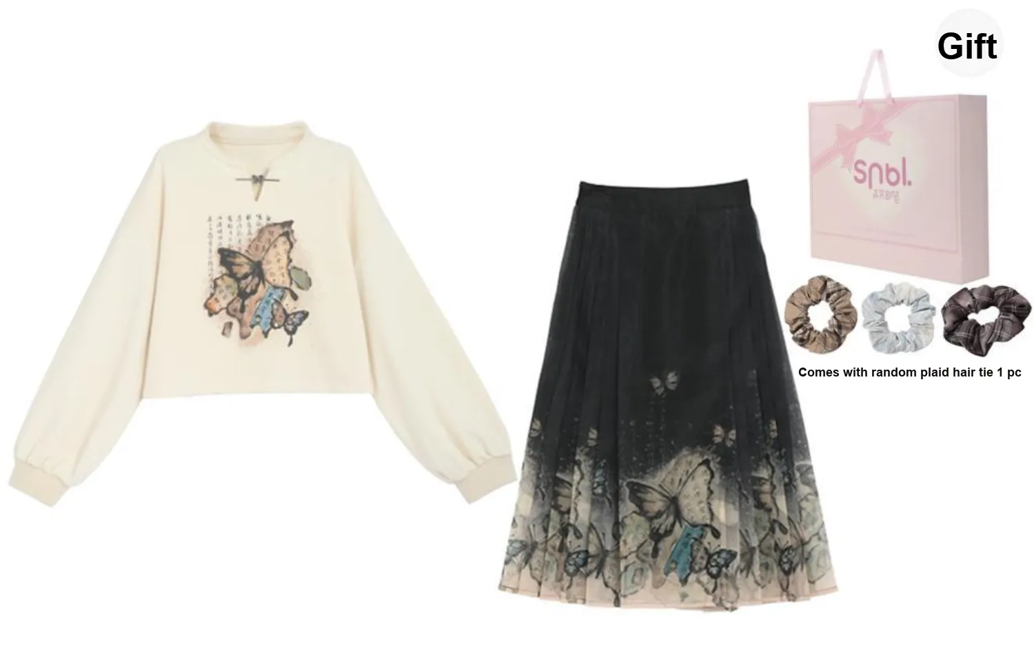 SNBL Two Piece Skirt Sets Women's