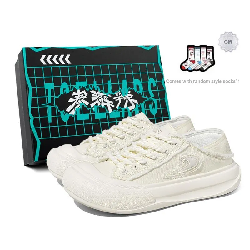 TCELLARS Canvas Shoes Unisex Low Top Beige/Black-0