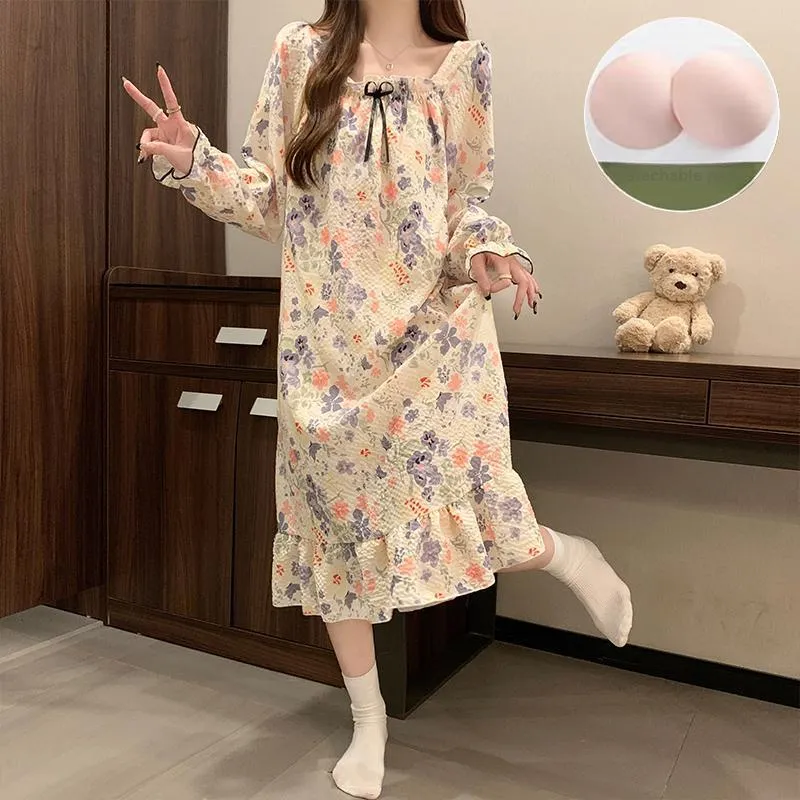 Ta Yan Nightgown Women's Apricot-5