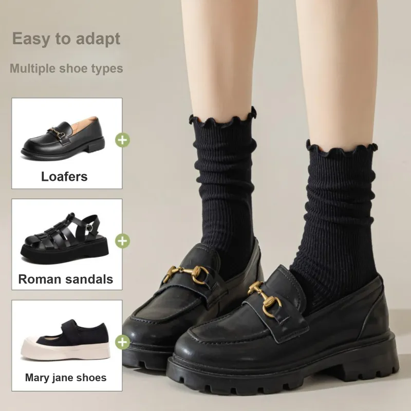 XXLLG Mid Calf Socks Women's 3 Pack-3
