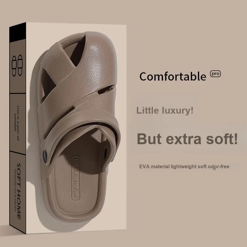 Foot Recreation Unisex Closed Toe Summer Soft Sole Heelless Home Slippers-15