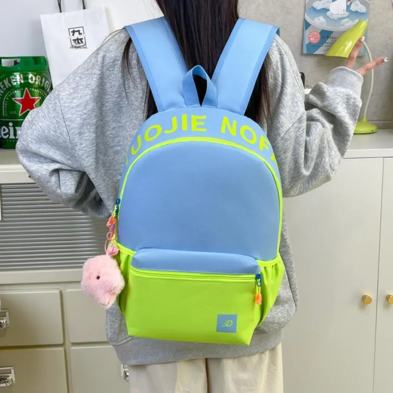 WICKBUEN Oxford Backpack Regular Unisex Green/Yellow/Dark Purple/Dark Green-2