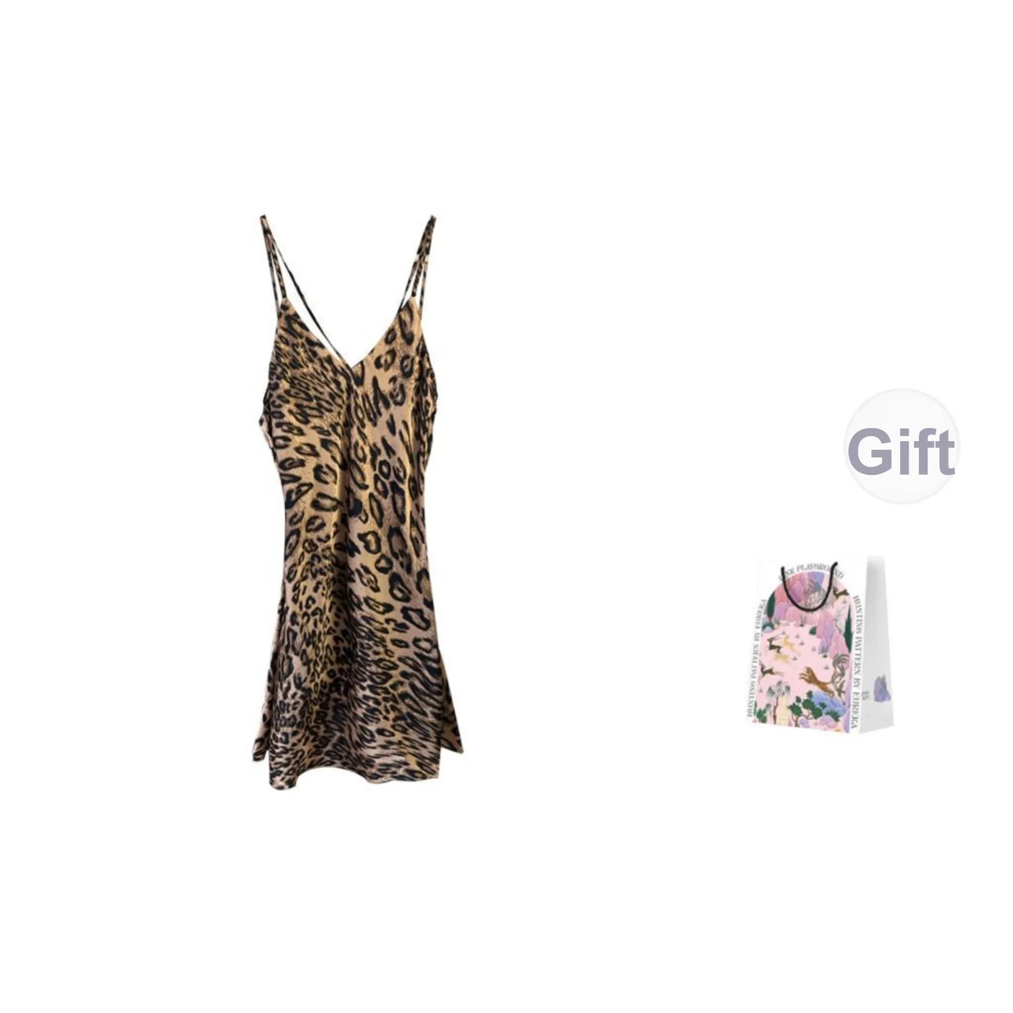 Inside The Orange Nightgown Women's Shopping Bag Leopard Print