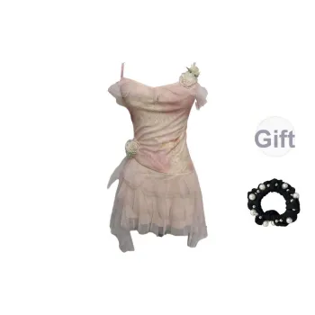 JSUHH Slip Dresses Women's Light Pink+Hair Tie Comes With