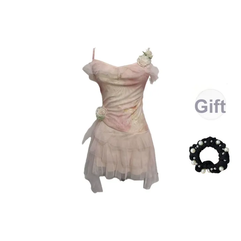JSUHH Slip Dresses Women's Light Pink+Hair Tie Comes With-0