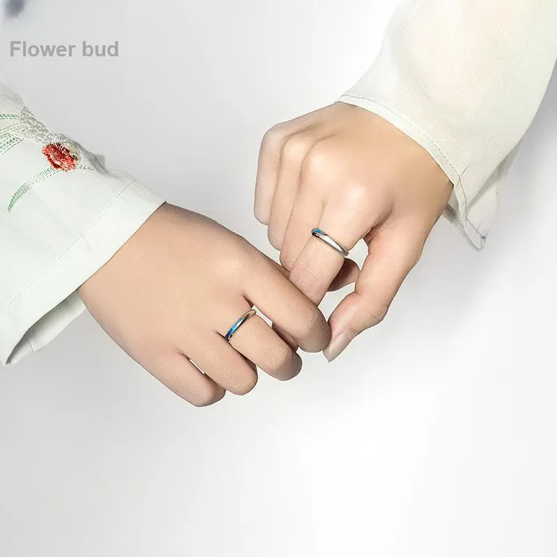 HUAYA S925 Silver Rings Women's Aqua Blue-4