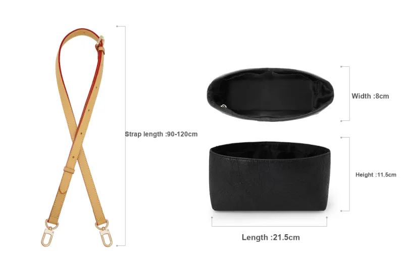 Lan Bao Fan Alloy Cow Leather DuPont Paper Bag Accessory Bag Strap Women's Multicolor-25
