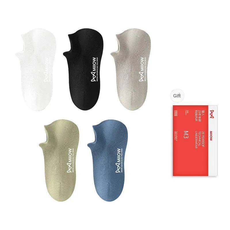 MIIOW No Show Socks Men's Shopping Bag Combo Set-10