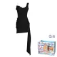 Black Floral Dress (Shopping Bag)