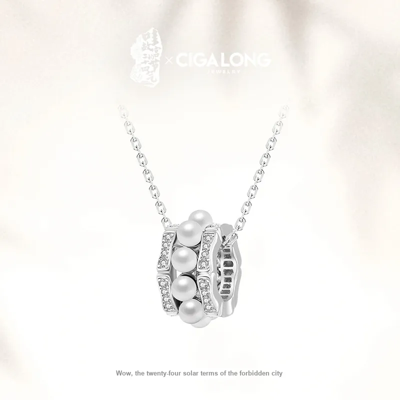 CIGA LONG 925 Sterling Silver Necklaces Women's-2