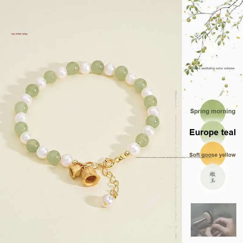 Beth Jewelry Hetian Jade Pale Greenish-White Jade Women's-1