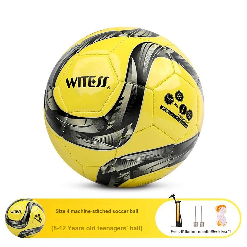 WITESS No. 3/4/5 Training Soccer PVC Machine Stitched Soccer Ball Unisex-34