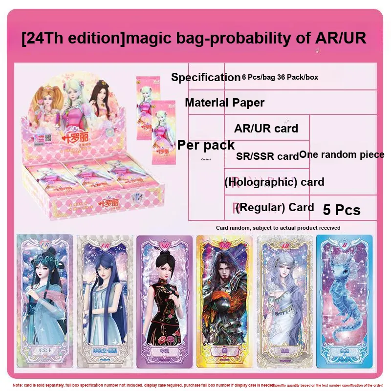 KAYOU Yeloli Wonderland Magic Cards 24-я EDITION IP Аниме Карточки 1 Коробка 36 Пакетов