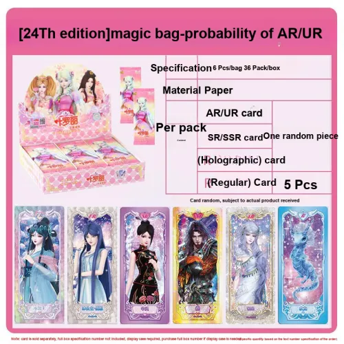 KAYOU Yeloli Wonderland Magic Cards 24-я EDITION IP Аниме Карточки 1 Коробка 36 Пакетов