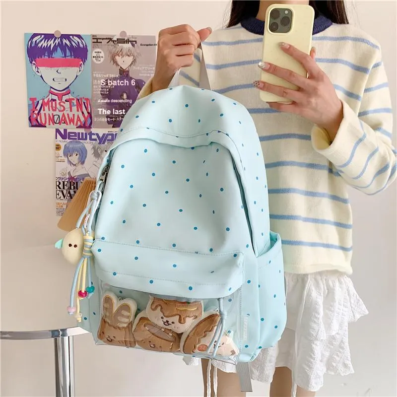 BAODIDAISHU Oxford Backpack Regular Women's White/Yellow/Black/Pink/Blue-28