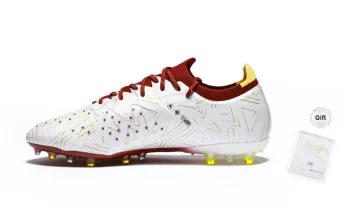 KELME Speed Electric 3.0 MG Rubber Short Studs Anti Slip Wear Resistant Soccer Shoes Unisex White Gold