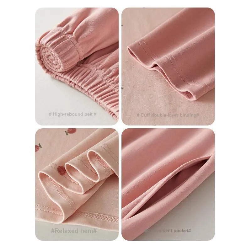 H YXIANG Pajama Set Women's Pink-2