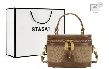 ST&SAT Genuine Leather Crossbody Bag, Handbag Small Size Women's Multicolor
