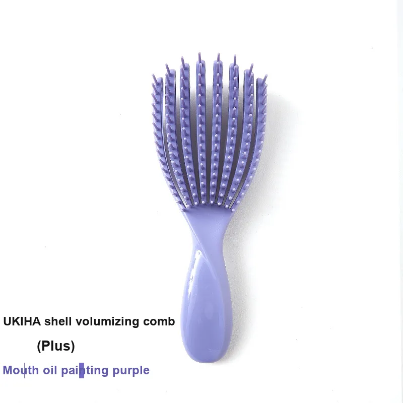 Sweet Pillow House Shell Puff Comb, Large Size, Small Size, Long Handle, Good Looking Rib Comb Shaping-1