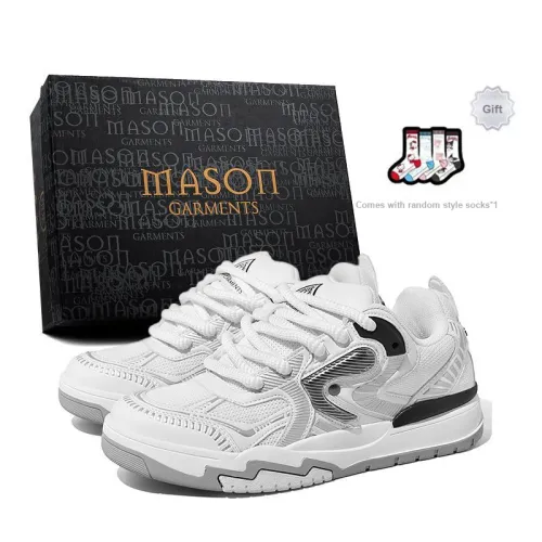 Masongarments Cushioned Height Increase Wear-Resistant Lightweight Low-Top Skateboard Shoes Unisex Exclusive Box