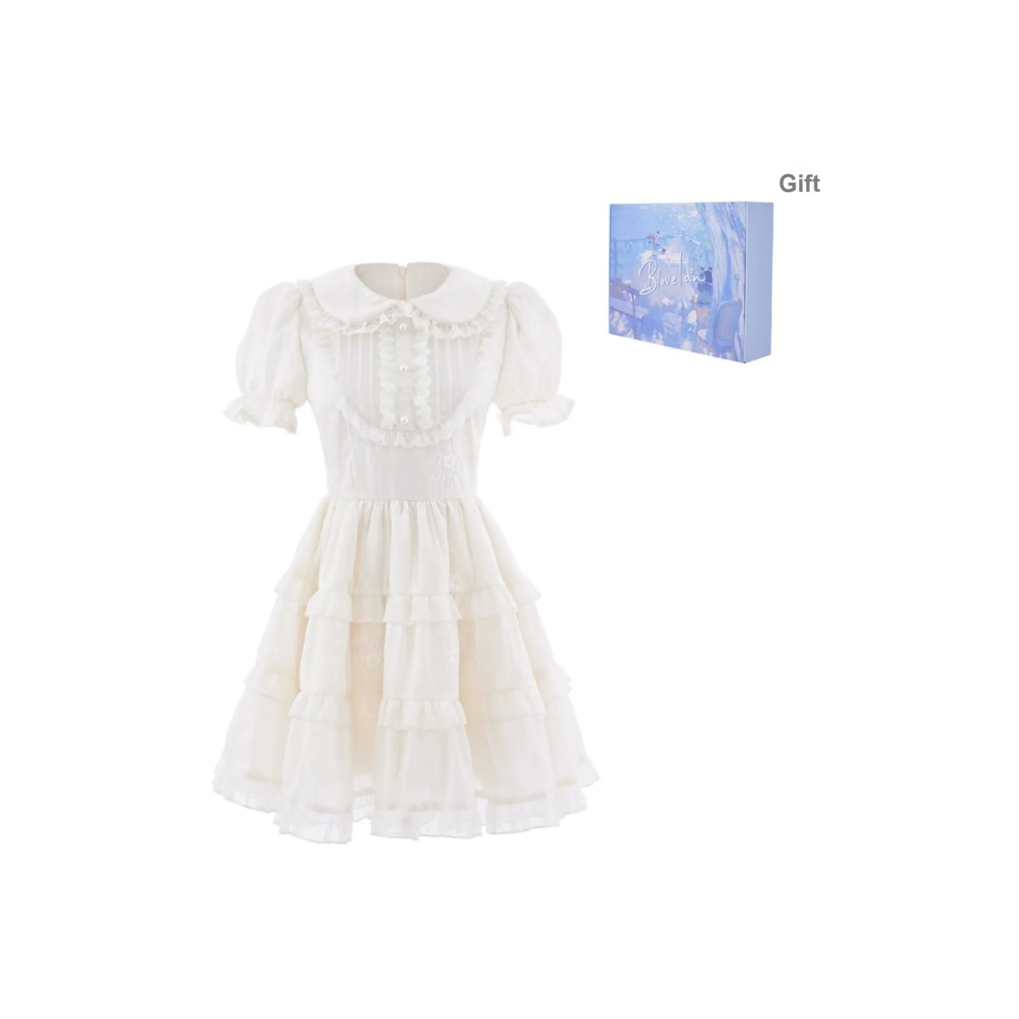 Blovelan Короткий рукав Платье Женское Абрикосовое