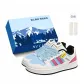 White Blue Pink-Exclusive Shoe Box-Includes Socks